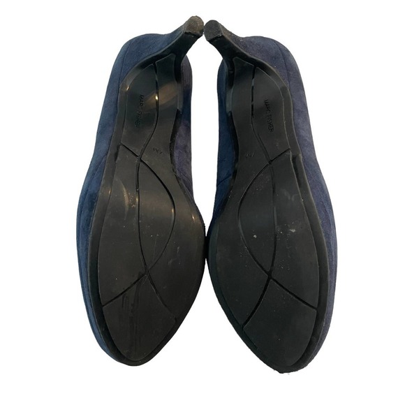 Marc Fisher Sydney Blue Suede Platform Heels - Size 7M - Picture 13 of 15